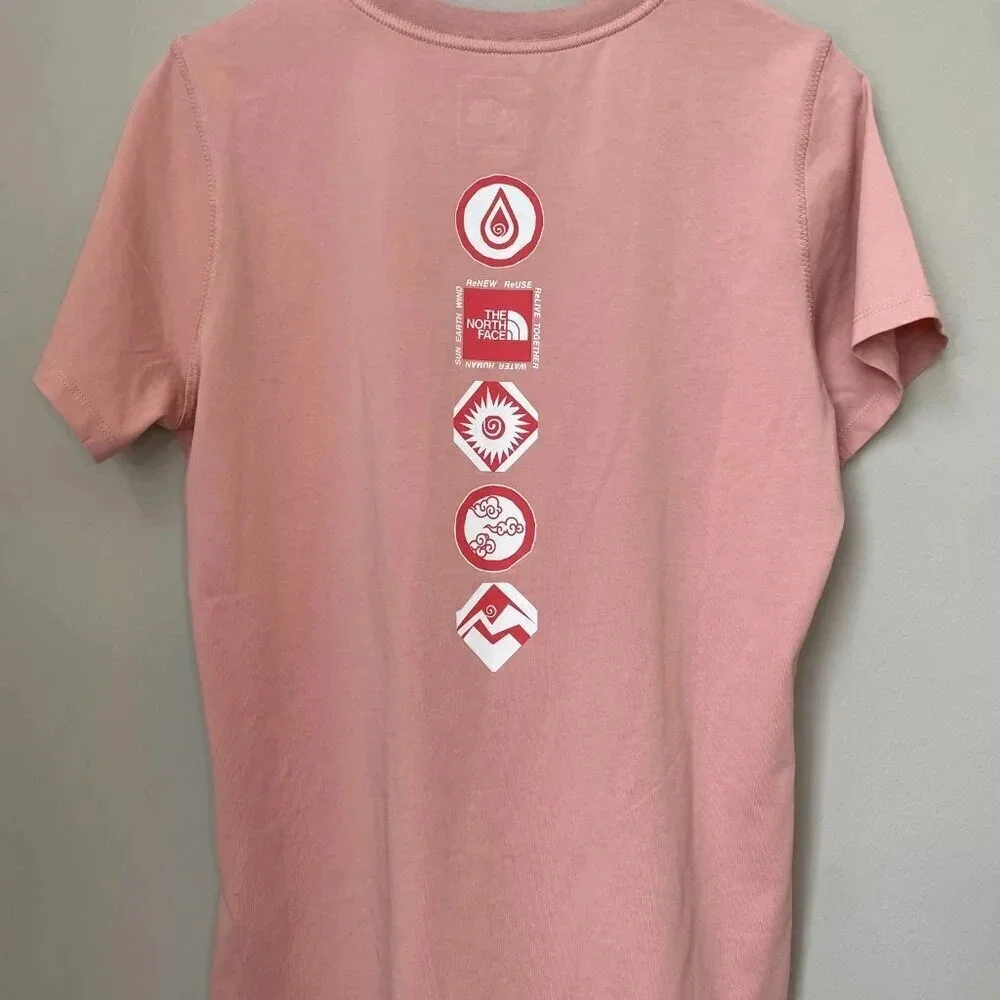 NWOT The North Face Womens Large Himalayan Bottle Short Sleeve Pink Logo T-Shirt - Picture 11 of 16
